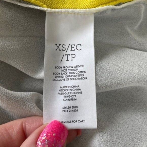 CAbi Yellow Belle Button Up Sweater Cardigan XS - Picture 10 of 10